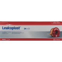 Leukoplast Sticking plaster 9.2mx1.25cm skin coloured 24 pieces