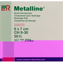 Metalline Drain-Kompressen Steril 6x7cm 50 Beutel