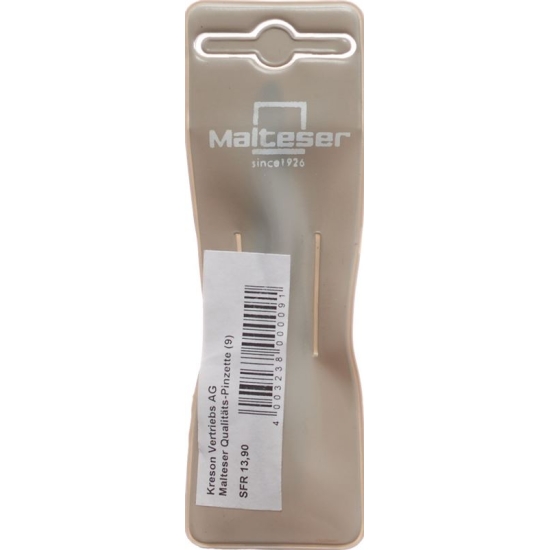 Maltese tweezers slanted Ni/gold 8cm No 9 buy online