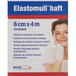 Elastomull adhesive gauze bandage white 4mx6cm roll