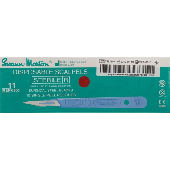 Swann Morton Skalpell 1x Steril No 11 10 Stück buy online
