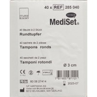 Mediset IVF Rundtupfer 3cm Steril 40 Beutel 2 Stück
