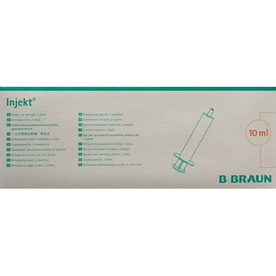 Braun Injektionsspritze 10ml Luer 2-teilig Exzentrisch 100 Stück buy online