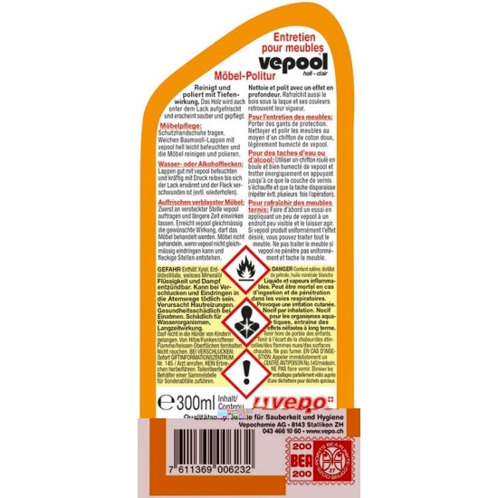 Vepool Möbelpflege Liquid Hell 300ml buy online