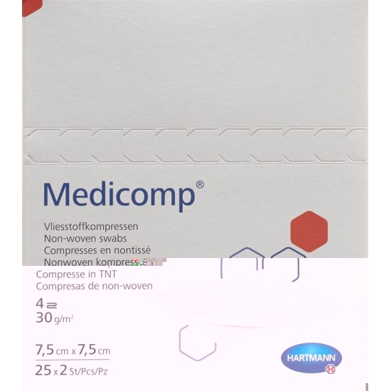 Medicomp Bl 4 Fach S30 7.5x7.5cm Steril 25x 2 Stück buy online