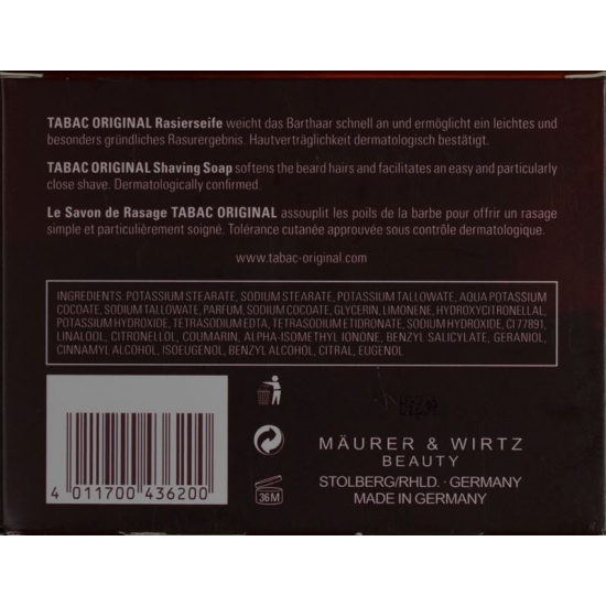 Tabac Original Rasierseife Tiegel 125g buy online