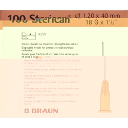Sterican Nadel 18g 1.20x40mm Rosa Luer 100 Stück