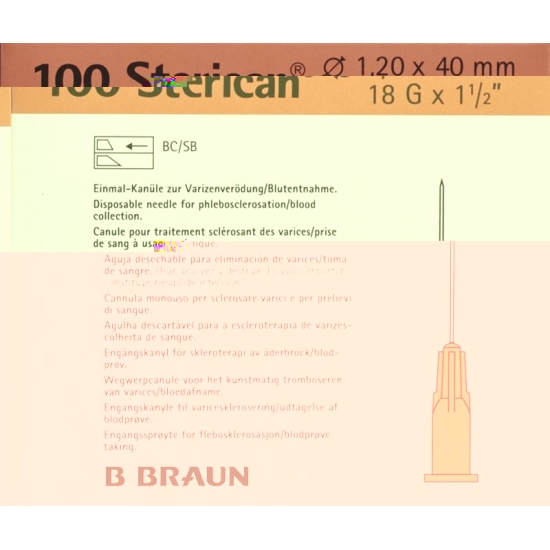Sterican Nadel 18g 1.20x40mm Rosa Luer 100 Stück buy online