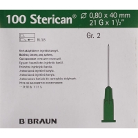 Sterican Nadel 21g 0.80x40mm Grün Luer 100 Stück