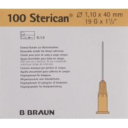 Sterican Nadel 19g 1.10x40mm Elfenb Luer 100 Stück