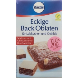 Küchle Eckige Back Oblaten Viereckig 122x202mm 10 Stück
