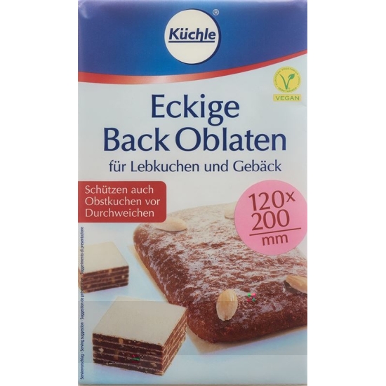 Küchle Eckige Back Oblaten Viereckig 122x202mm 10 Stück buy online