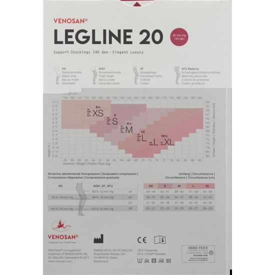 Venosan Legline 20 A-d L Black 1 pair buy online