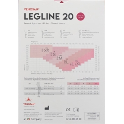 Venosan Legline 20 A-t L Black 1 pair