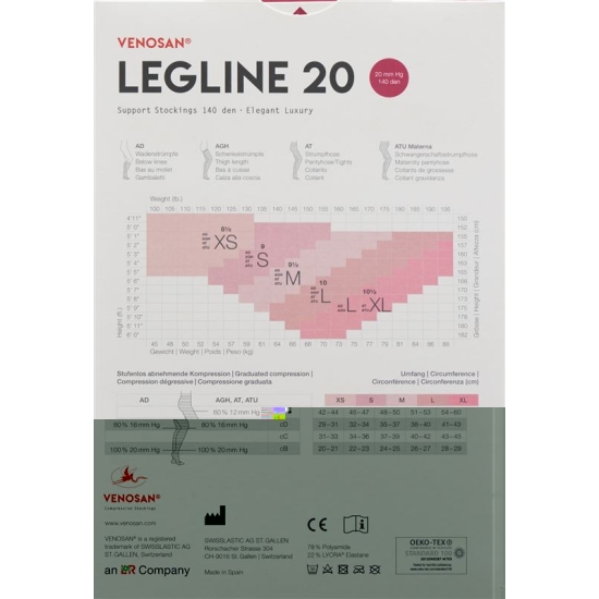 Venosan Legline 20 A-t L Sahara 1 pair buy online