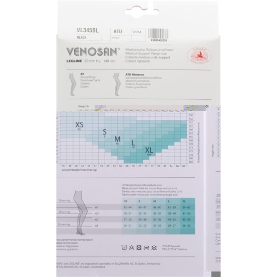 Venosan Legline 20 A-tm XL Black 1 Paar buy online