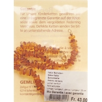 Core natural amber baroque necklace 35cm Bebe