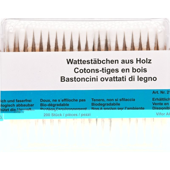 Federa Wattestäbchen Holz 200 Stück buy online