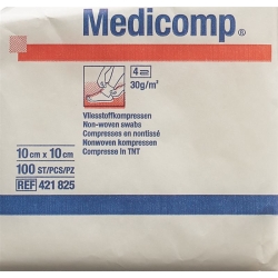 Medicomp Vlieskompressen 10x10cm Nicht Steril 100 Stück