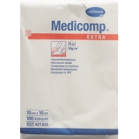 Medicomp Extra Vlieskompressen 10x10cm Nicht Steril 100 Stück