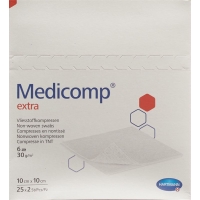 Medicomp Extra Vlieskompressen 10x10cm 25 Beutel 2 Stück