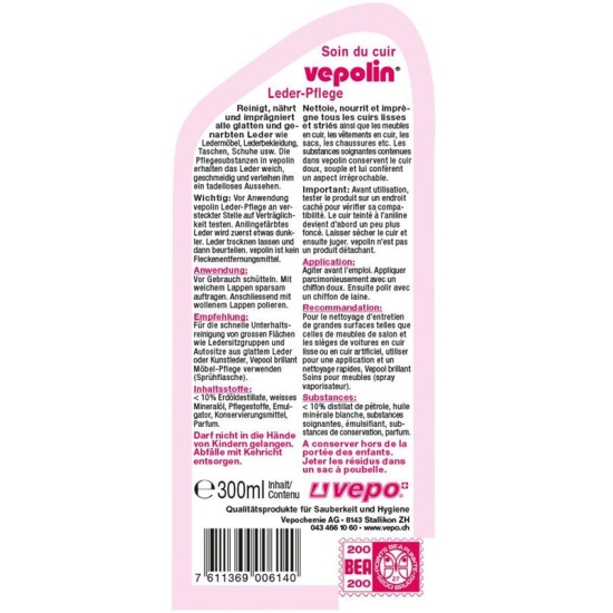 Vepolin Lederpflege 300ml buy online