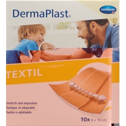 Dermaplast Textil 8cmx10cm 10 Plasters