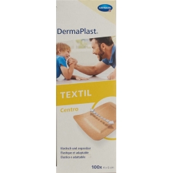 Dermaplast Textil Centro Strip 4cmx6cm Skin-Coloured 100 Pieces