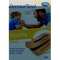 Dermaplast Textil Family Strip 3 Sizes 32 Pieces