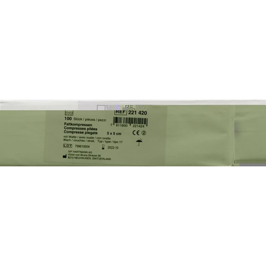 IVF Faltkompressen mit Watte Typ17 8-fach 5x5cm 100 Stück buy online