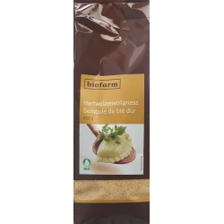 Biofarm Hartweizenvollgries Knospe Beutel 500g