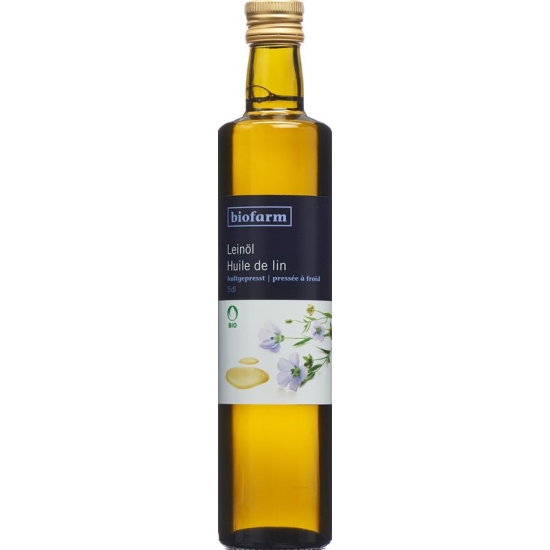 Biofarm Leinöl Knospe Flasche 5dl buy online