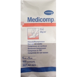 Medicomp Vlieskompressen 5x5cm Nicht Steril 100 Stück