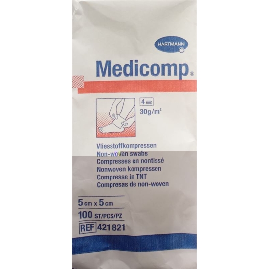 Medicomp Vlieskompressen 5x5cm Nicht Steril 100 Stück buy online