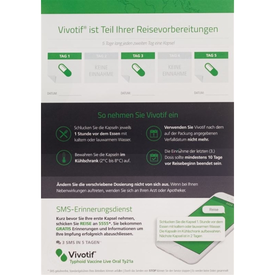 Vivotif receipt card German buy online