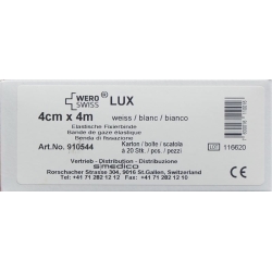 Wero Lux Elastische Fixierbinde 4mx4cm Weiss 20 Stück