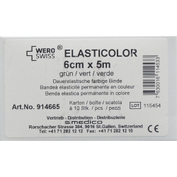 Wero Elasticolor Elastische Binde 5mx6cm Grün 10 Stück