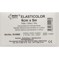 Wero Elasticolor Elastische Binde 5mx6cm Blau 10 Stück