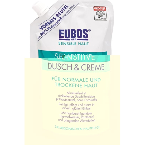 Eubos Sensitive Dusch + Creme Refill 400ml buy online