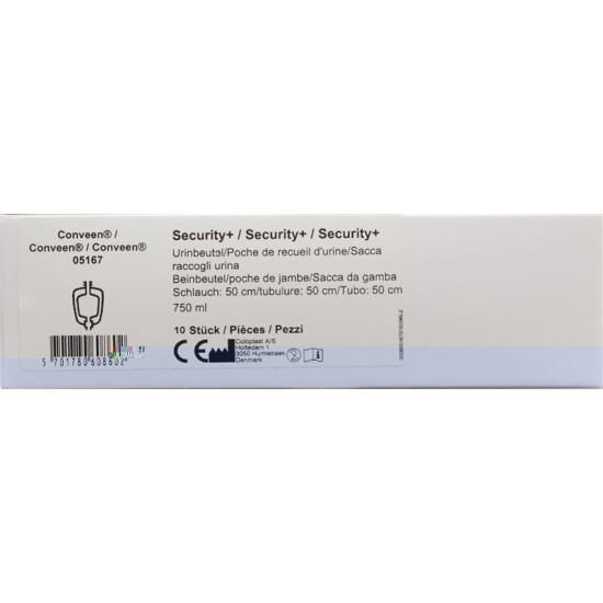 Conveen Security Plus Beinbeutel Unsteril 750ml 50cm 10 Stück buy online