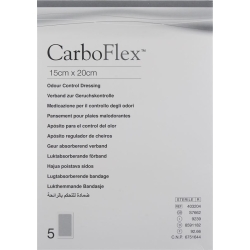 Carboflex Aktivkohle Verband 15x20cm Steril 5 Stück