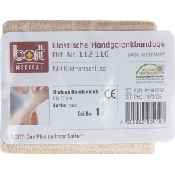 Bort Handgelenkbandage Velcro 8cm -17cm Grösse 1 Hautfarbig