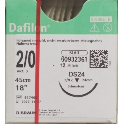 Dafilon 45cm Blau Dose 24 2-0 12 Stück