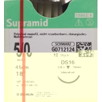 Supramid 45cm Dose 16 5-0 Schwarz 12 Stück
