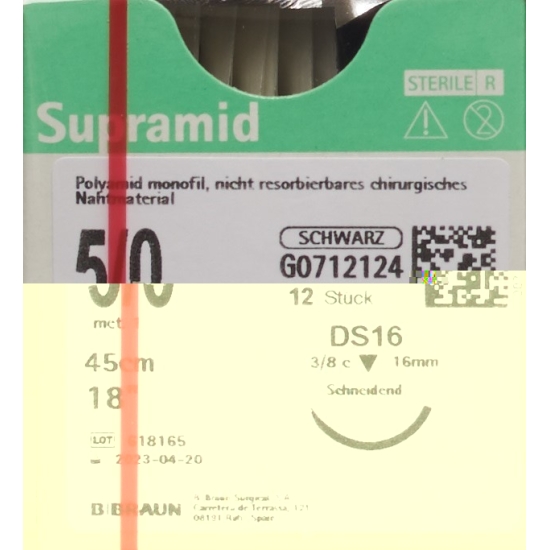 Supramid 45cm Dose 16 5-0 Schwarz 12 Stück buy online