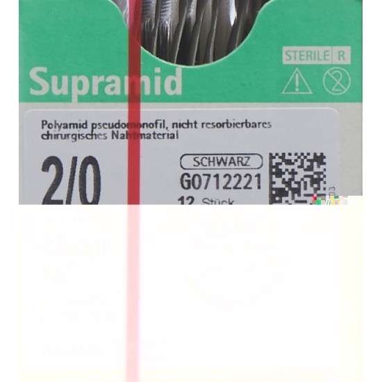 Supramid 45cm Dose 19 2-0 Schwarz 12 Stück buy online