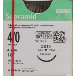 Supramid 45cm Dose 19 4-0 Schwarz 12 Stück