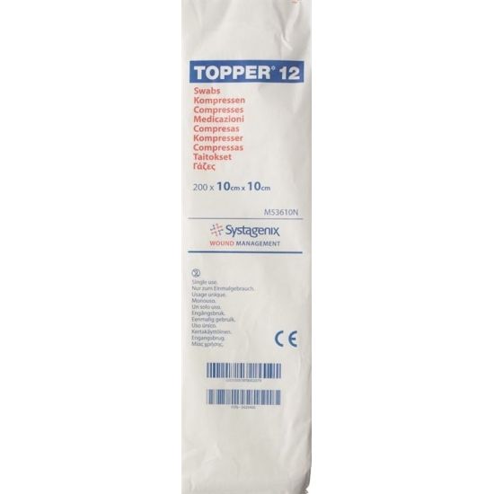Topper 12 Einmal-Kompressen 10x10cm Unsteril 200 Stück buy online
