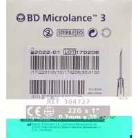 BD Microlance 3 Injektionskanülen 0.7mm x 25mm Schwarz 100 Stück