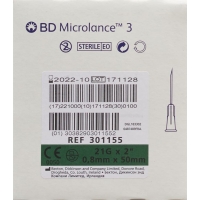 BD Microlance 3 Injektionskanülen 0.8mm x 50mm Grün 100 Stück